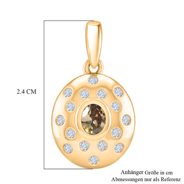 D'Joy AA nat&uuml;rlicher goldener Tansanit und Zirkon Anh&auml;nger - 0,66 ct. image number 5