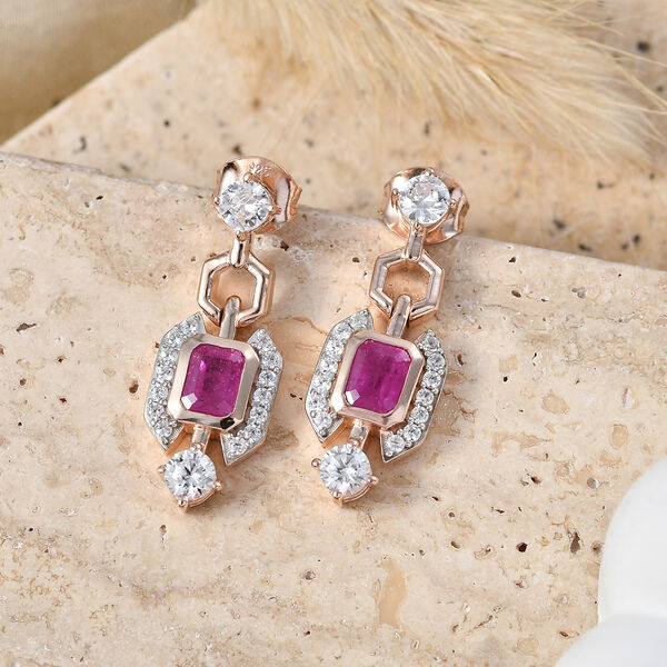 D'Joy Ilakaka rosa Saphir und Zirkon Ohrringe - 2,49 ct. image number 1