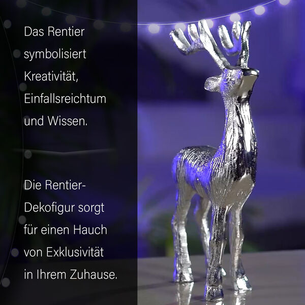 Rentier Figur, 12x5x20cm, silber image number 10