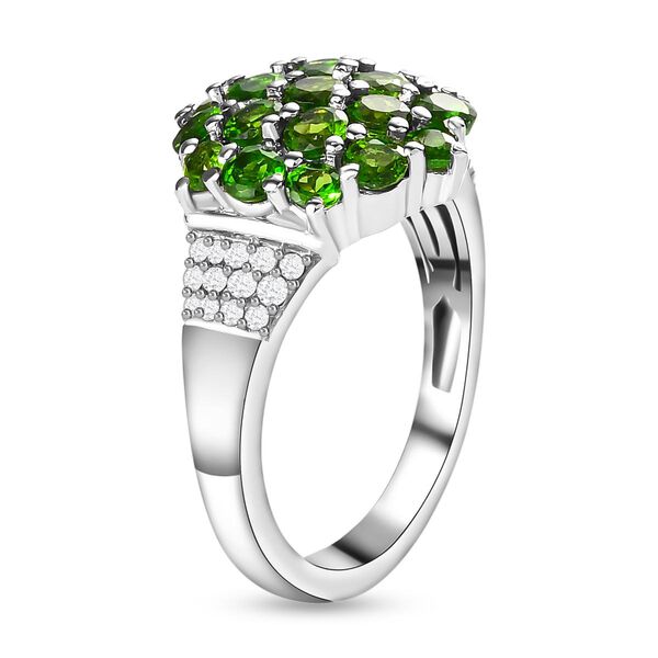 Natürlicher Chromdiopsid-Ring, 925 Silber platiniert  ca. 1,73 ct image number 6