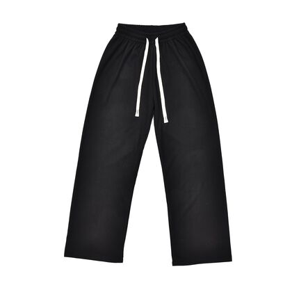 Leichte Sommerhose für Damen mit Kordelzug, Länge 96cm, Hüfte 53cm, Taille 6cm, Schwarz