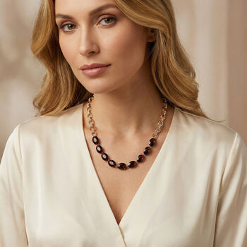 Brauner Kristall, Wei&szlig;er Kristall Halskette ca. 50 cm  Std Gelb