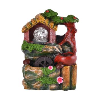 Mini Tischbrunnenhaus mit Wasserradmuster