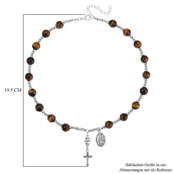 Tigerauge Halskette, 45+5 cm - 180 ct. image number 6