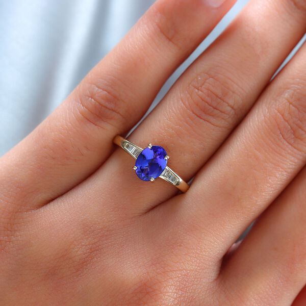 AAA Tansanit und Diamant-Ring - 1,78 ct. image number 3