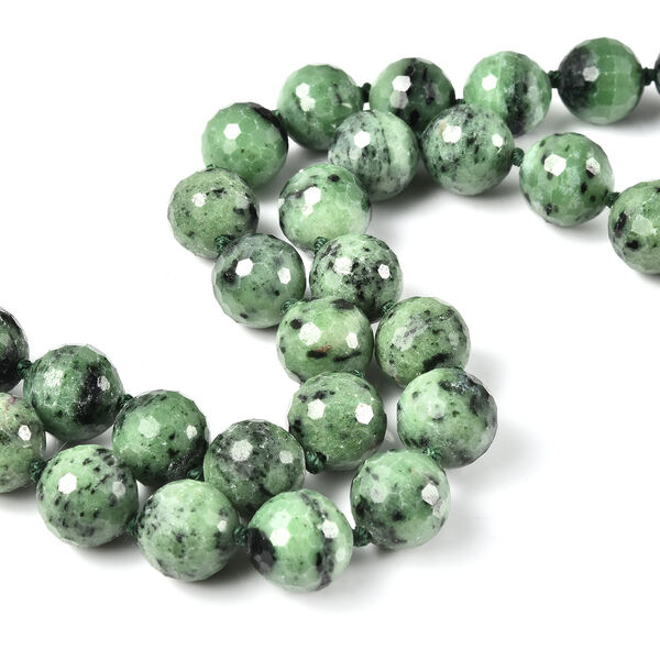 Rubin Zoisit Perlen Halskette in Silber image number 5