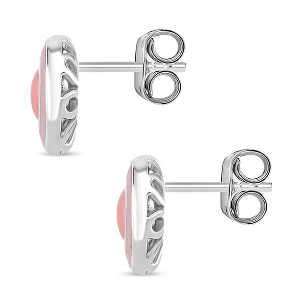 D'Joy Natürliche Rosa Königsmuschel Perle Ohrringe 925 Silber, Bicolor image number 4