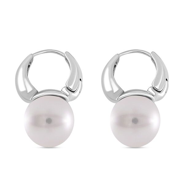 Wei&szlig;e Muschelkernperle Ohrringe image number 3