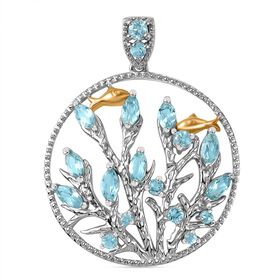 AA Lagunen Apatit Anhänger - 1,87 ct.