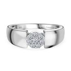 LUXURIANT DIAMOND - Lab Grown Diamant SI-GH Ring 925 Silber platiniert (Größe 18.00) ca. 0.25 ct