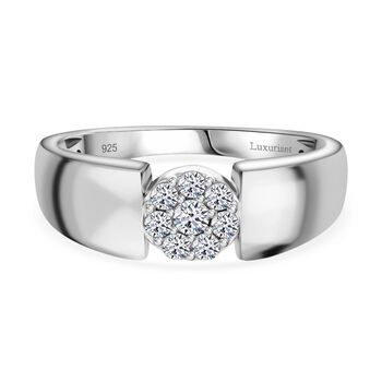 LUXURIANT 0,25 ct. SI-GH Labor Diamant Ring, 925 Silber platiniert