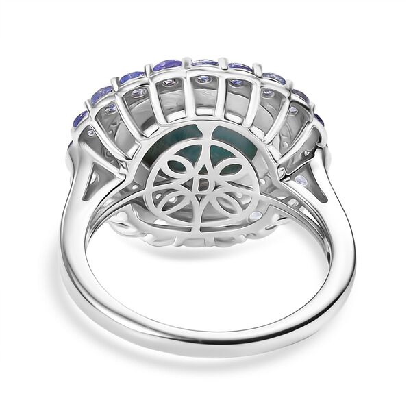 D'Joy Larimar, Tansanit Ring 925 Silber rhodiniert (Gr&ouml;&szlig;e 17.00) ca. 7,62 ct image number 5