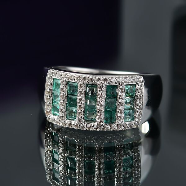 D’Joy Kagem sambischer Smaragd und Zirkon Ring - 1,39 ct. image number 2