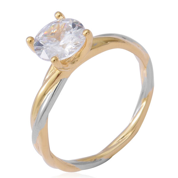 LUSTRO STELLA - Zirkonia Ring 925 Silber Bicolor  ca. 2,25 ct image number 3
