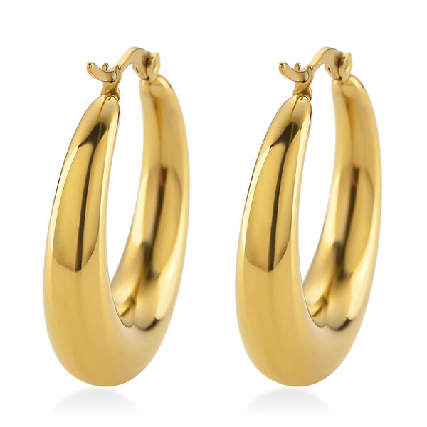 316L Edelstahl Ohrringe, ca. 9,50g, goldfarben image number 4