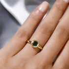 Natürlicher Chromdiopsid Solitär Ring 925 Silber vergoldet  ca. 0,92 ct image number 2