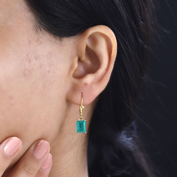 Smaragd Triplett Quarz Ohrringe - 2,90 ct. image number 3