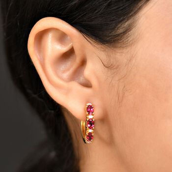 D&rsquo;Joy Labor Padparadscha Saphir und Moissanit Ohrringe - 4 ct.