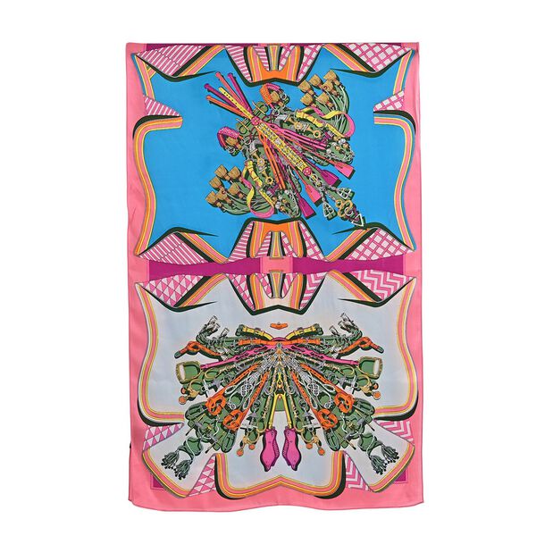  LA MAREY signature 100% silk scarf55*170cmweight:40gcolor: pinkMaterial:100% Mulberry silk image number 6