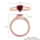 Afrikanischer Rubin Herz-Ring, (Fissure gefüllt), 925 Silber rosévergoldet image number 6