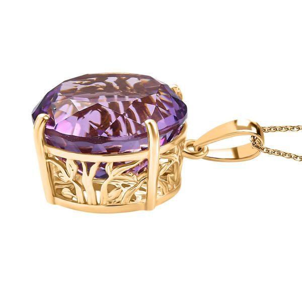 Rose De France Amethyst Anhänger mit 50cm Kette - 15,50 ct. image number 3