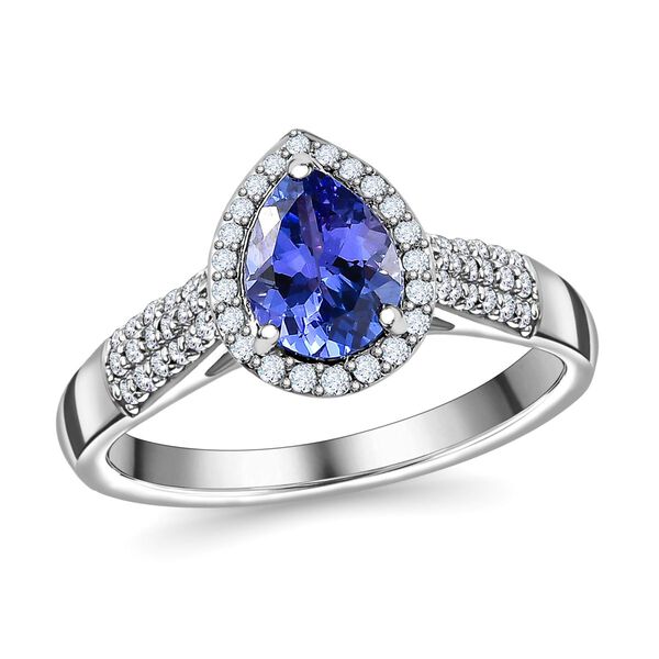AA Tansanit und Zirkon Ring - 1.34 ct. image number 4