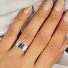 Amethyst farbener Zirkonia Ring, Edelstahl  ca. 2,56 ct image number 2