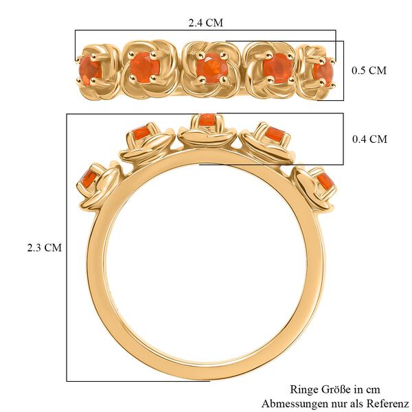 D'Joy mexikanischer purpurroter Feueropal Ring - 0,28 ct. image number 7