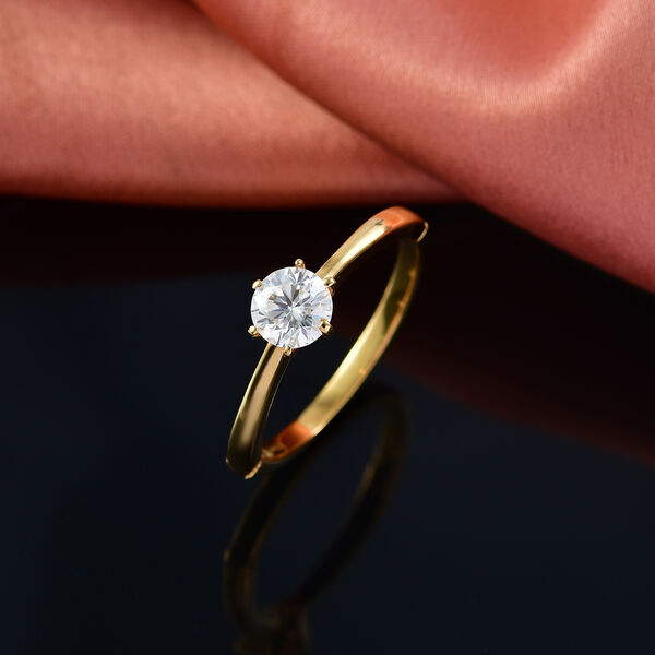 D'Joy Moissanit Ring, 925 Silber vergoldet - 0,99 ct. image number 1