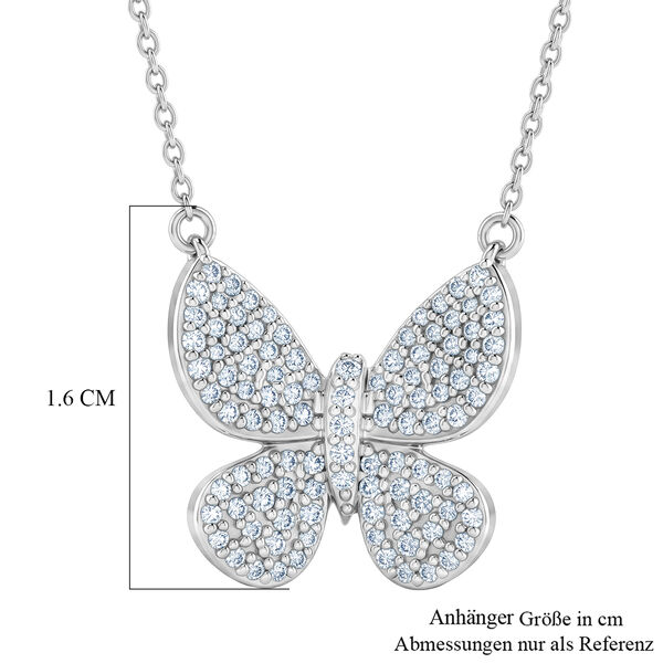 D'Joy Wei&szlig;er Diamant Schmuckset ca. 50 cm 925 Silber Rhodiniert ca. 0,53 ct. image number 6