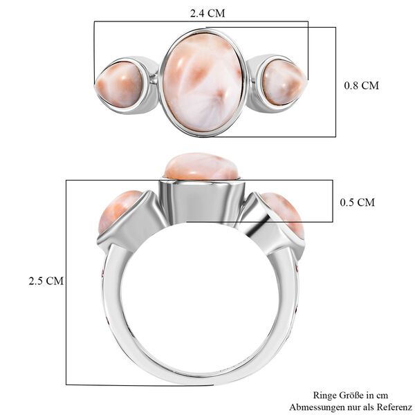 D'Joy AA Natrolith Ring 925 Silber Platiniert (Gr&ouml;&szlig;e 16.00) ca. 4,08 ct image number 6