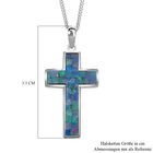 Mosaik Opal Kreuz-Anhänger mit Kette - 2,48 ct. image number 5