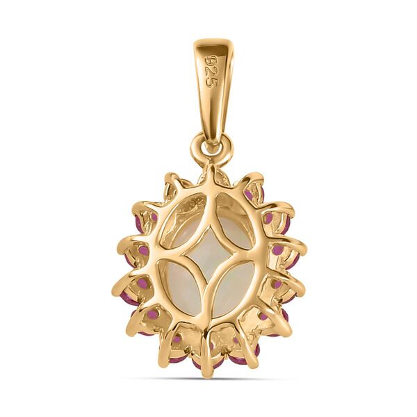 Natürlicher, äthiopischer Welo Opal und afrikanischer Rubin-Anhänger - 1,77 ct. image number 5