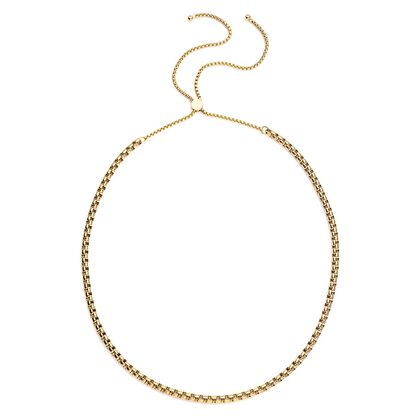 Edelstahl Halskette, ca. 45 cm, goldfarben ca. 39,47g