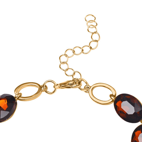 Brauner Kristall Armband ca. 19 cm  Std Gelb image number 3