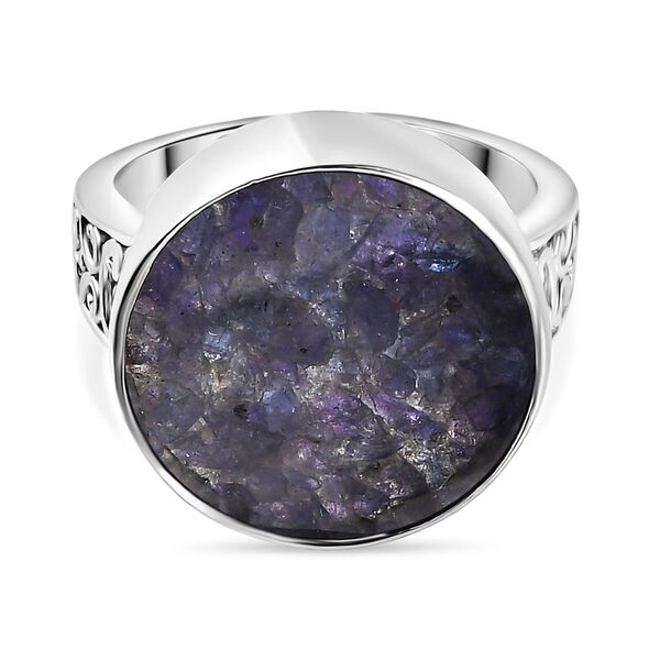 Tansanit-Matrix Ring Messing (Gr&ouml;&szlig;e 18.00) ca. 8,15 ct