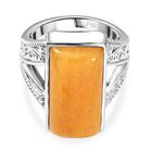 Gelber Aventurin Ring Messing (Gr&ouml;&szlig;e 17.00) ca. 11,67 ct