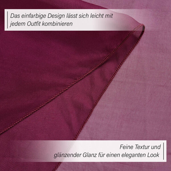 LA MAREY - Maulbeerseide Schal, Weinrot image number 3