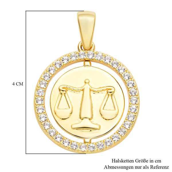 Weißer Zirkon Waage-Anhänger - 0,63 ct. image number 5