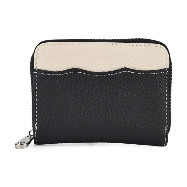 Echtleder-Geldb&ouml;rse, RFID-Schutz, 11,5x8,5x2,5cm, Schwarz