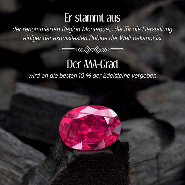 AAA Montepuez-Rubin und Diamant Ohrringe in 375 Gold - 1,60 ct. image number 4