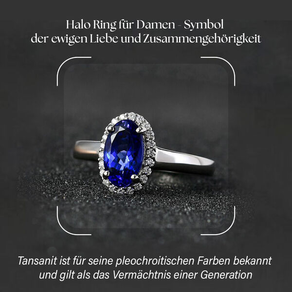 RHAPSODY AAAA Tansanit und VS EF Diamant Ring in 950 Platin - 1,84 ct. image number 2