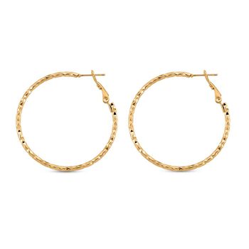 Klassische Creolen, 316L Edelstahl, goldfarben