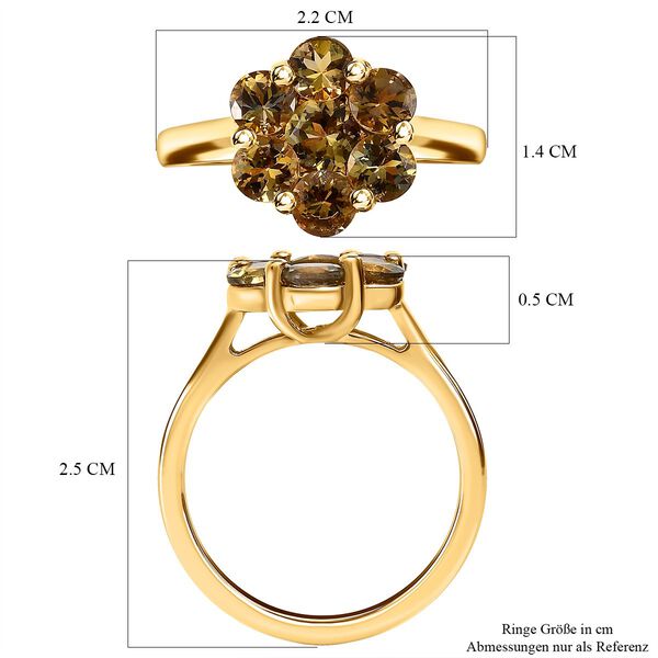 AA nat&uuml;rlicher, goldener Tansanit-Ring - 1,91 ct. image number 7