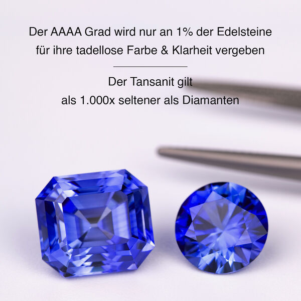 RHAPSODY AAAA Tansanit und VS Diamant Anh&auml;nger in 950 Platin - 2,23 ct. image number 3