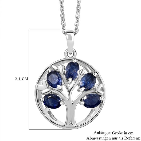 D'Joy Masoala Saphir (Fissure gef&uuml;llt) Schmuckset ca. 50 cm 925 Silber rhodiniert ca. 1,50 ct. image number 7