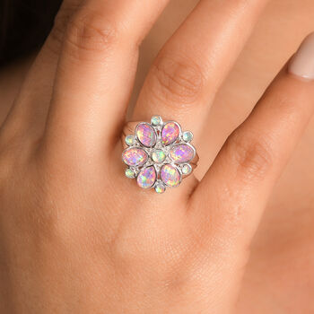 Sajen Silber-Opal Dublett Ring 925 Silber rhodiniert (Gr&ouml;&szlig;e 18.00) ca. 3.33 ct