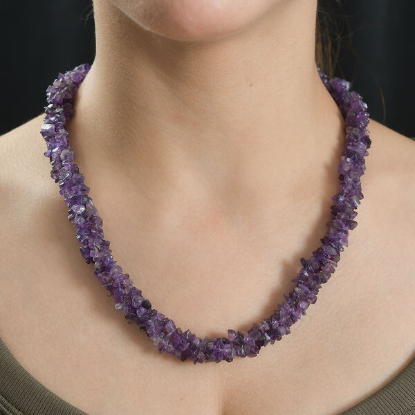 Afrikanische Amethyst Halskette, 50 cm - 370 ct. image number 2