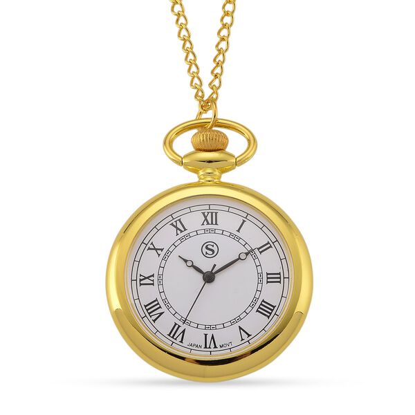 STRADA - Gr&uuml;nes Murano-Stil Glas, Taschenuhr,  PC21S Japanisches Uhrwerk, 91.4 cm Eisen Gelb image number 5