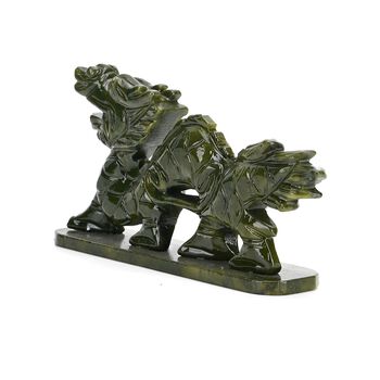 Handgefertigte Figur aus Serpentin, Drachen, 18x9x4cm